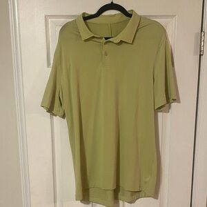 Men's Lululemon Pollen Green Evolution Polo Collared Shirt XL